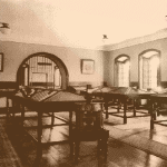 Vista parcial de uma das duas salas, no interior da Casa do Trem, que deram origem ao Museu Histórico Nacional, em 1922.