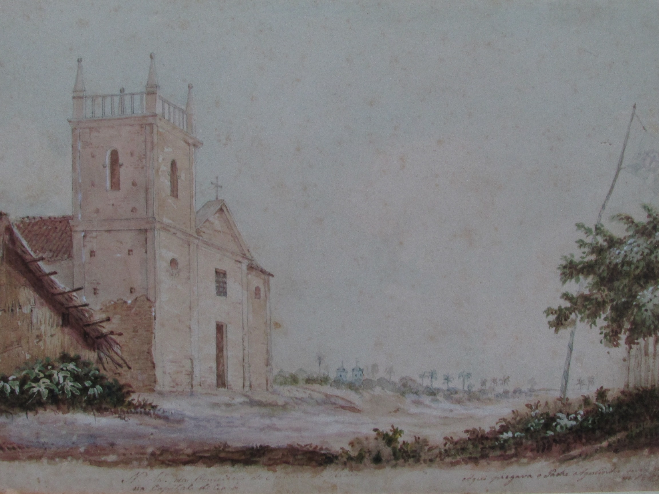 Aquarela de José Reis de Carvalho feita no Ceará (1859-1861)